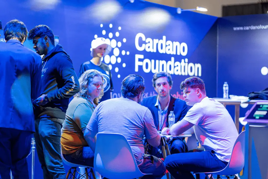 Meeting at the Cardano Foundation booth