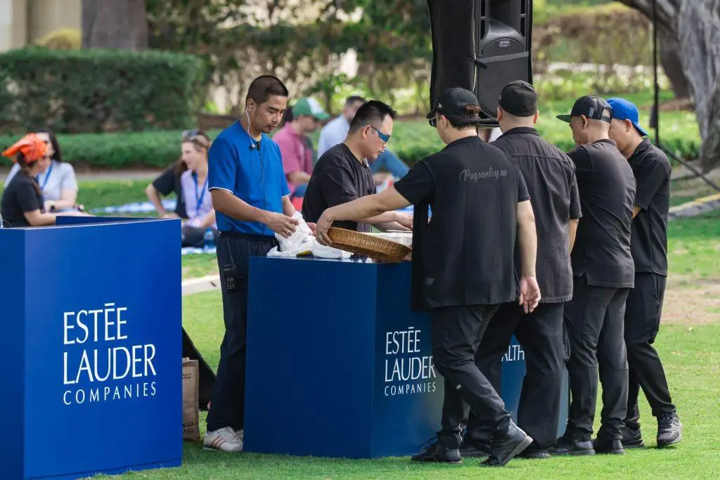 Estee Lauder Companies Team Building with NSPYR Crew arranging for the guests